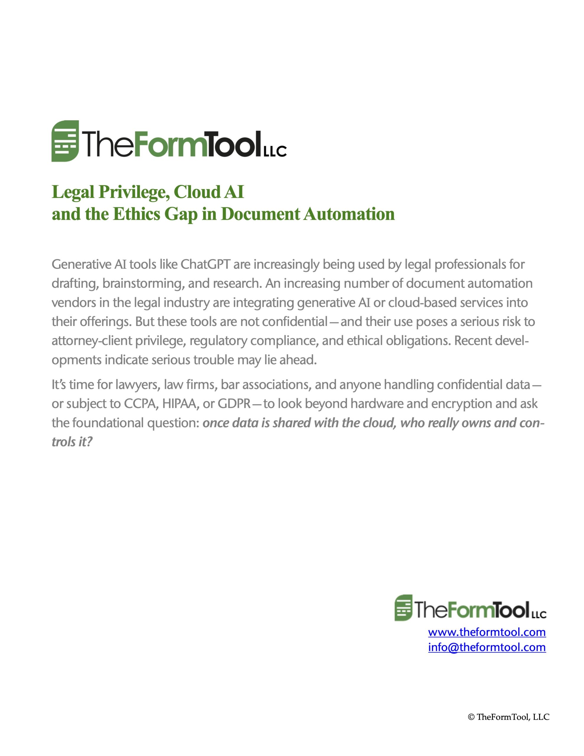 Link to "Legal Privelege" white paper